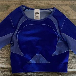 Gymshark Turbo Seamless Crop Top - Coblat Blue